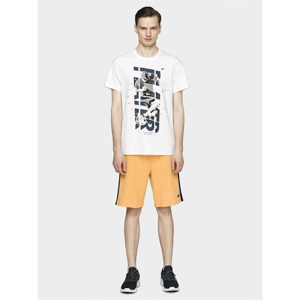 T-paidat 4F TSM011 Valkoiset 182 - 185 cm/XL