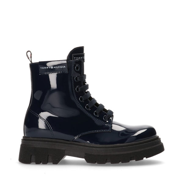 Glans Tommy Hilfiger Lace Up Bootie Blue Flåde 37