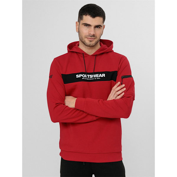 Puserot je Fleecet 4F BLM015 Punainen 185 - 188 cm/XXL