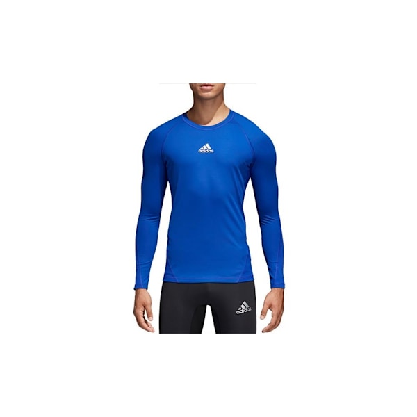 Shirts Adidas Alphaskin LS Blå 182 - 187 cm/XL