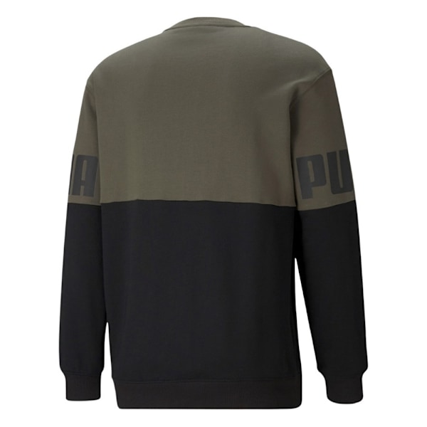 Sweatshirts Puma Power Colorblock Crew Svarta,Oliv 182 - 187 cm/L