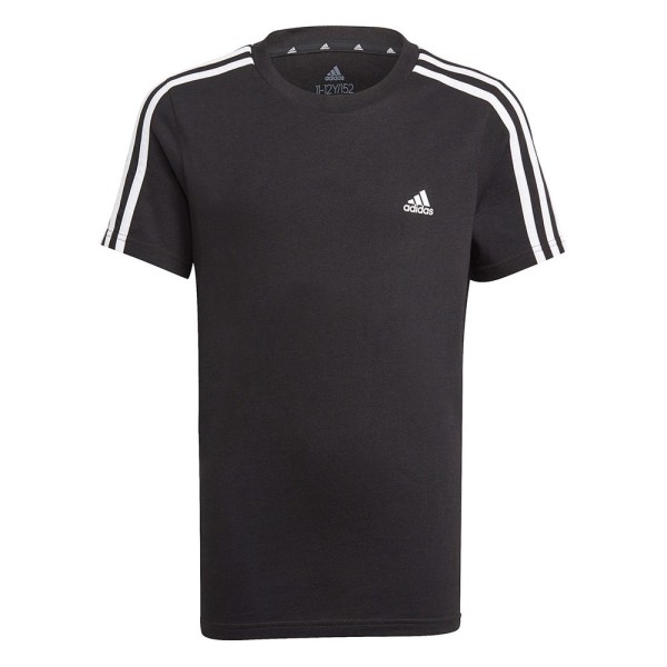 Shirts Adidas Essentials 3 Stripes Tee Svarta 147 - 152 cm/M