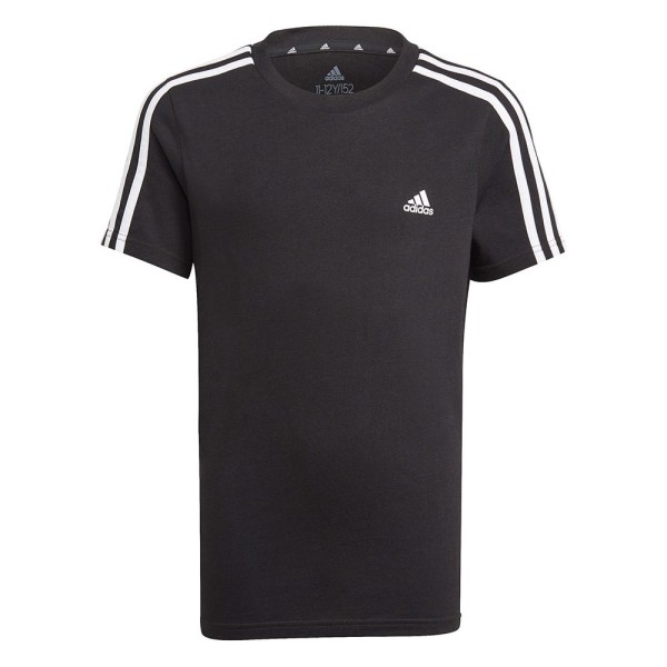T-paidat Adidas Essentials 3 Stripes Tee Mustat 147 - 152 cm/M