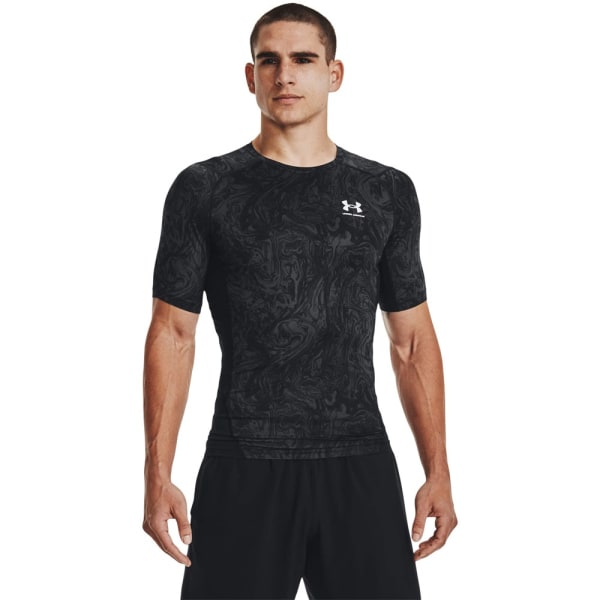 Shirts Under Armour HG Armour Comp Print SS Svarta 173 - 177 cm/S