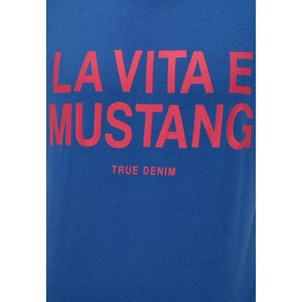 Shirts Mustang Alex C Print Blå 164 - 169 cm/S
