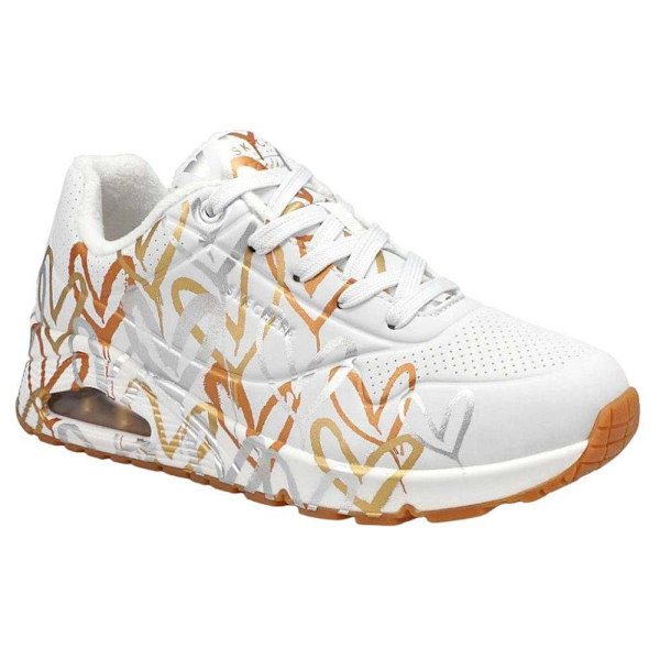 Lågskor Skechers Uno Metalic Love Vit 37
