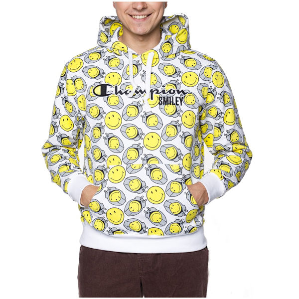 Sweatshirts Champion X Smiley Hvid,Grå,Gul 178 - 182 cm/M