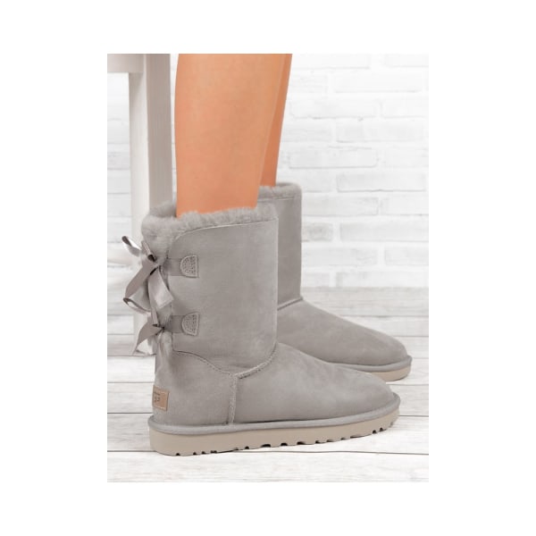 Textilväv UGG Bailey Bow II Gråa 41