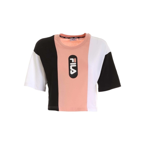T-shirts Fila Basma Blocked Pink,Sort 163 - 167 cm/S