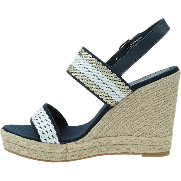 Sandaalit Tommy Hilfiger Golden Webbing Wedge Valkoiset,Tummansininen 39