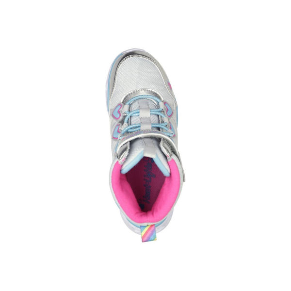 Skor Skechers Heart Lights Silver,Gråa 32
