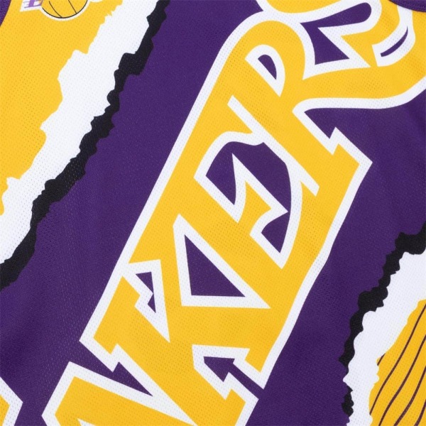 T-paidat Mitchell & Ness Nba Los Angeles Lakers Jumbotron Keltaiset,Violetit 183 - 187 cm/L