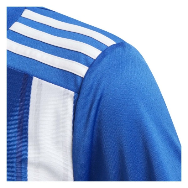 T-paidat Adidas Striped 21 Valkoiset,Vaaleansiniset 135 - 140 cm/S