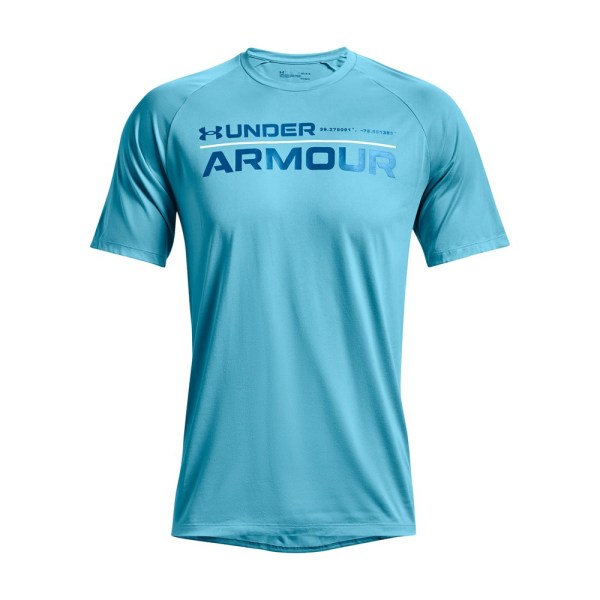 Shirts Under Armour Tech 20 Wordmark SS Blå 173 - 177 cm/S