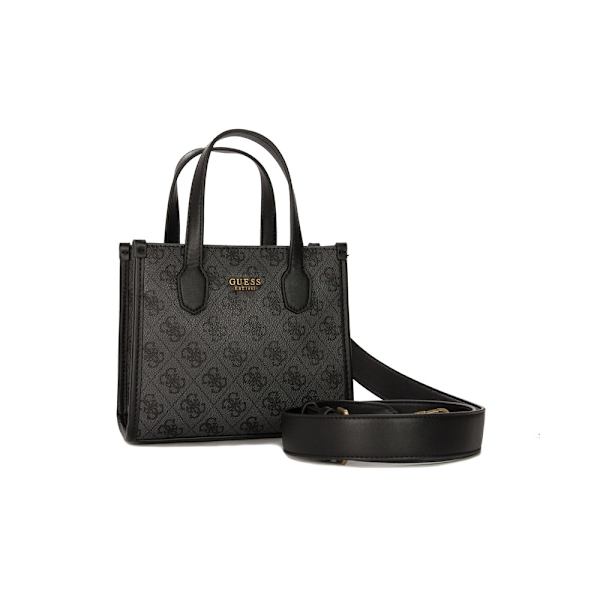 Käsilaukut Guess Silvana Mini Tote Mustat,Grafiitin väriset