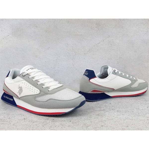 Sneakers low U.S. Polo Assn NOBIL003CWHIDBL08 Sølv,Hvid 42