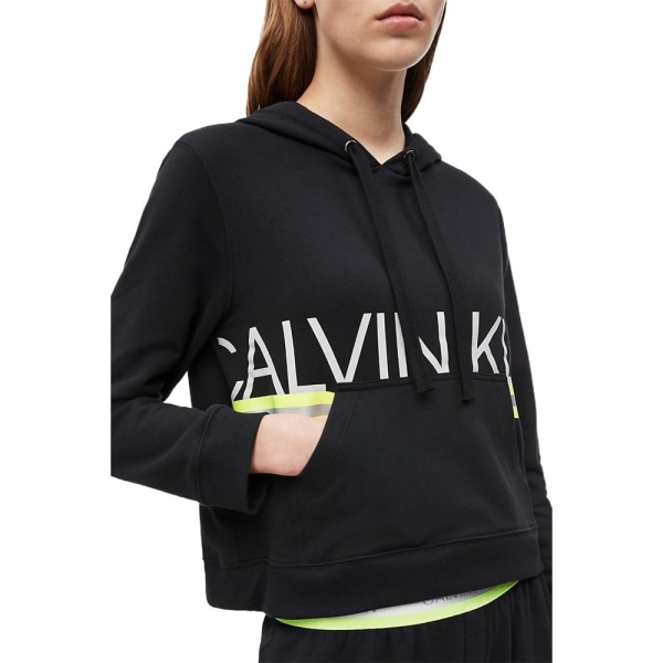 Puserot je Fleecet Calvin Klein L/S Hood Mustat 163 - 167 cm/S