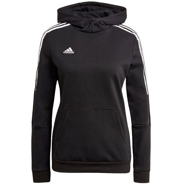 Puserot je Fleecet Adidas Tiro 21 Sweat Hoodie Mustat 152 - 157 cm/XS