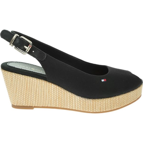 Sandaler Tommy Hilfiger Iconic Elba Sling Back Wedge Sort 41