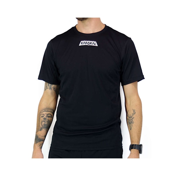 T-paidat Karakal Pro Tour Tee Mustat 183 - 187 cm/L