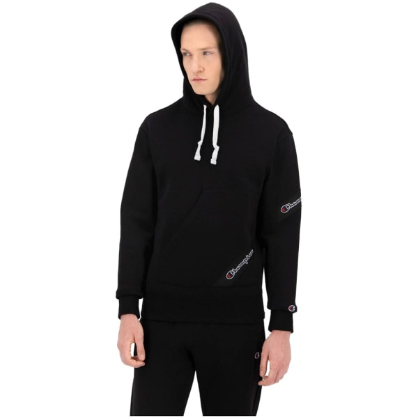 Puserot je Fleecet Champion Asymmetric Pocket Hoodie Mustat 173 - 177 cm/S