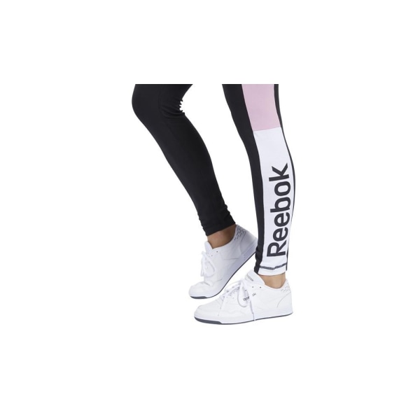 Byxor Reebok TE Linear Logo Legg Vit,Svarta,Rosa 158 - 163 cm/XS