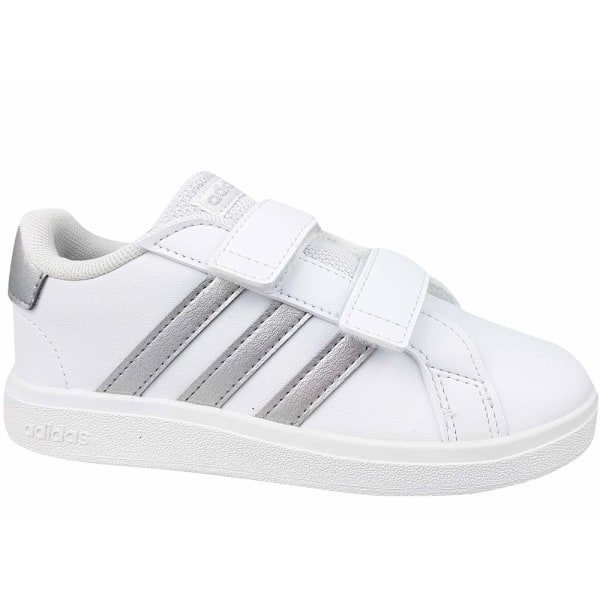 Sko Adidas Grand Court 20 CF Hvid,Sølv 25.5