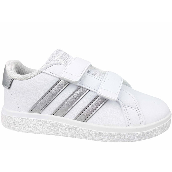 Skor Adidas Grand Court 20 CF Vit,Silver 25.5