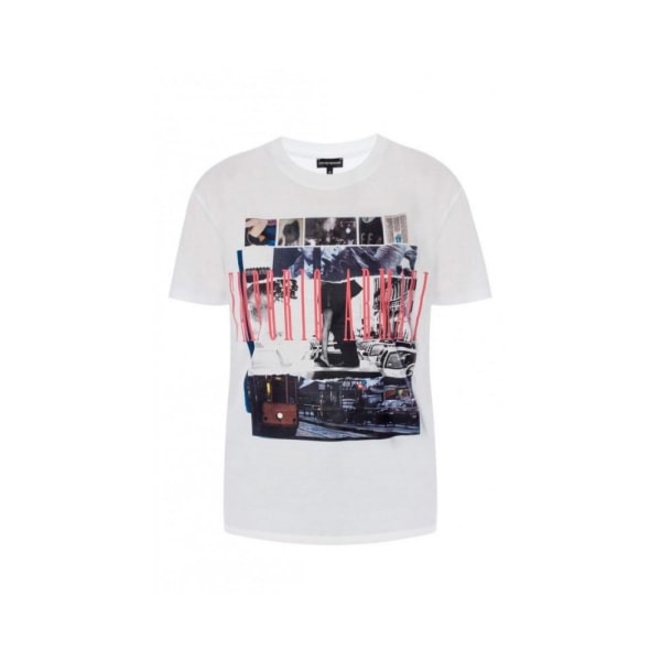 Shirts Armani Tshirt Bianco Vit 168 - 172 cm/M