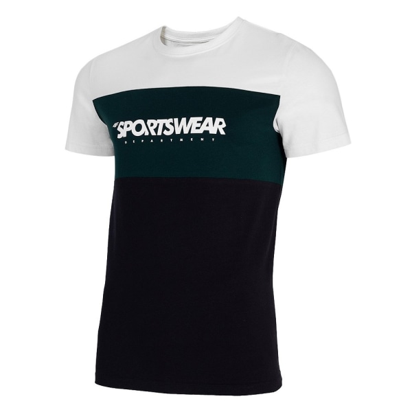T-shirts 4F TSM016 Sort,Hvid 179 - 182 cm/L