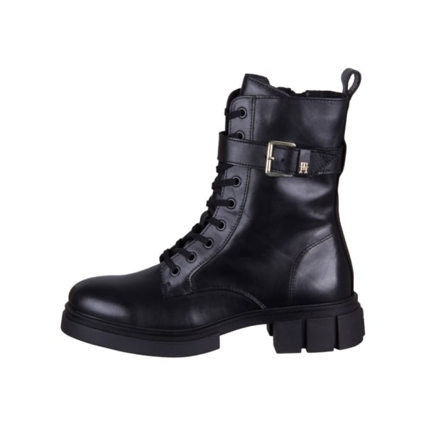 Kengät Tommy Hilfiger Cool Feminine Bikerboot Black Leather Tummansininen 41