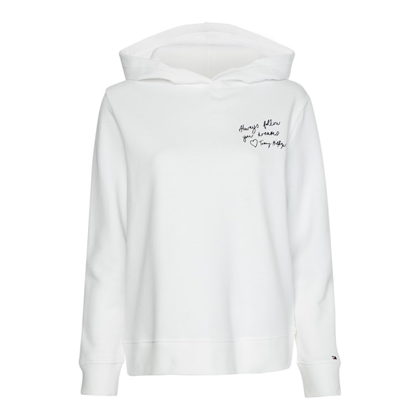 Puserot je Fleecet Tommy Hilfiger WW0WW35604YBR Valkoiset 158 - 162 cm/XS