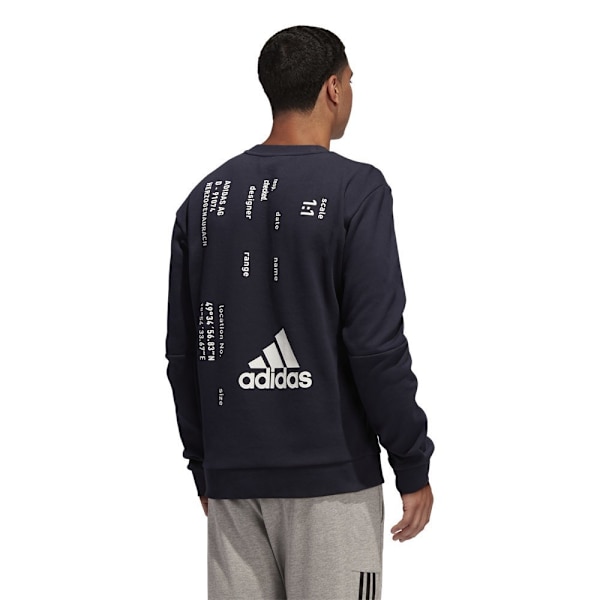 Sweatshirts Adidas Tech Graphic Crew Sort 182 - 187 cm/XL