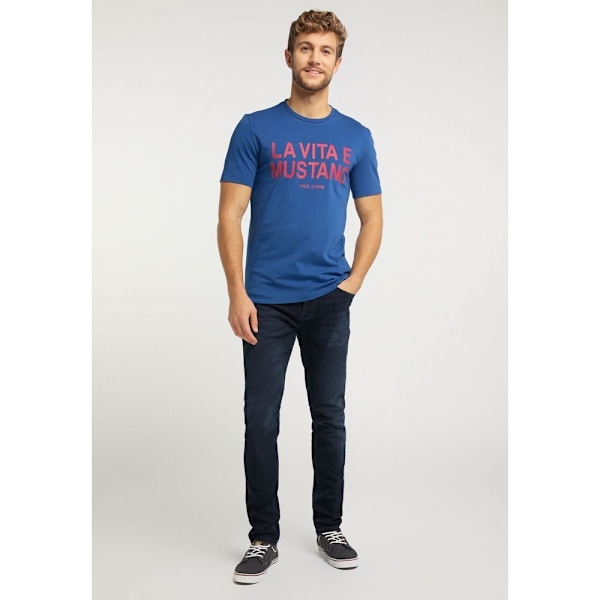 Shirts Mustang Alex C Print Blå 164 - 169 cm/S