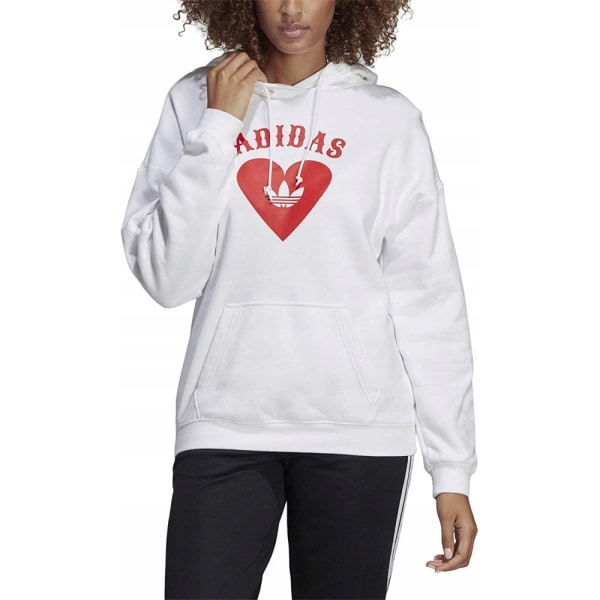 Puserot je Fleecet Adidas Vday Hoodie Valkoiset 147 - 151 cm/XXS