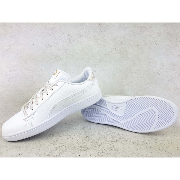 Lågskor Puma Smash V2 Metallics JR Vit 35.5