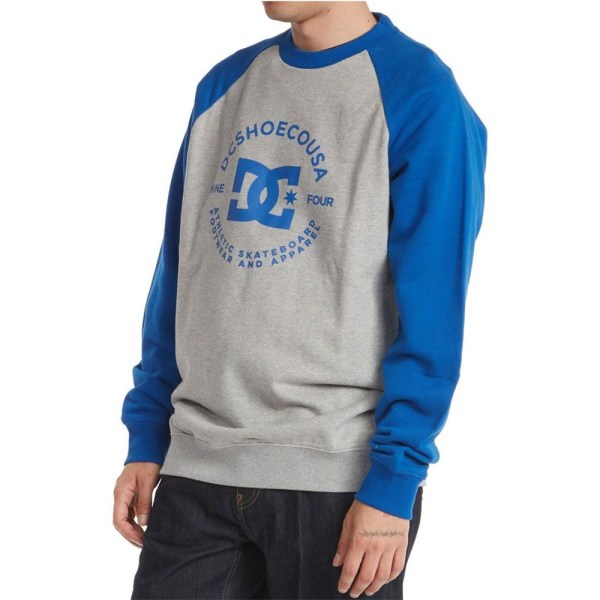 Sweatshirts DC Bluza Bez Kaptura Star Pilot Z Logo Prosta Blå,Gråa 147 - 155 cm/M