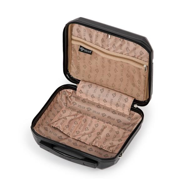 Ufferter Solier Kuferek Podróżny Mały Abs Stl945 Czarny Sort