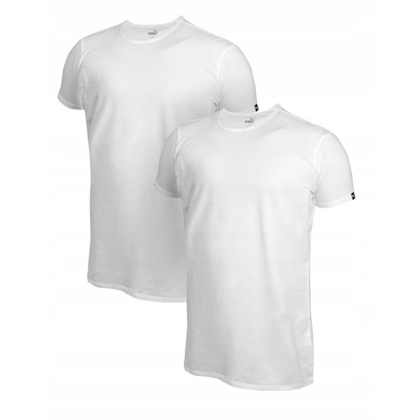 T-paidat Puma Basic 2p Crew Tee Valkoiset 188 - 191 cm/XL