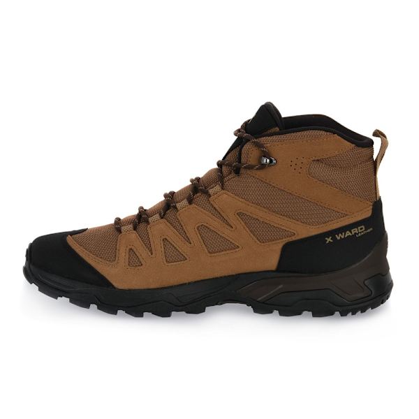 Sko Salomon X Ward Leather Mid Gtx Brun,Sort 44 2/3