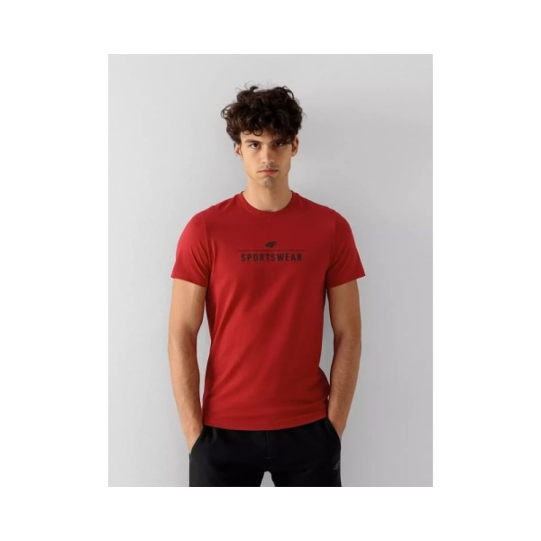 T-shirts 4F SS23TTSHM539CZERWONY Rød 185 - 188 cm/XXL