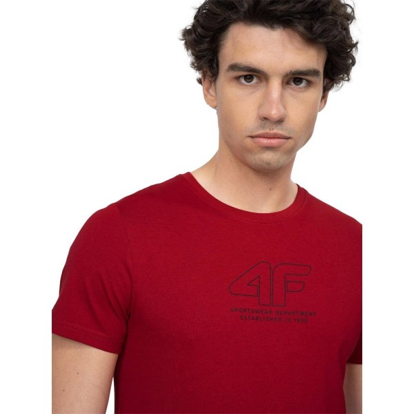 Shirts 4F H4L22TSM01661S Röda 173 - 176 cm/S