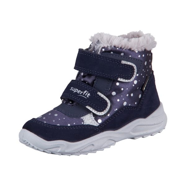 Sko Superfit Glacier Blau Textil Velour Lilla 22