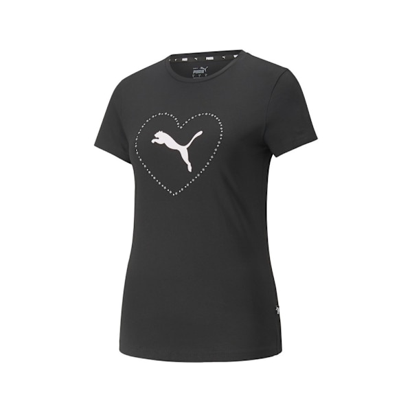T-paidat Puma Valentine S Day Graphic Mustat 164 - 169 cm/S