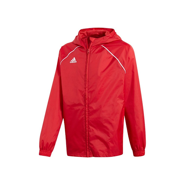 Jakker Adidas JR Core 18 Rain Rød 123 - 128 cm/7 - 8 år