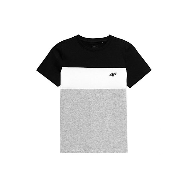 Shirts 4F JTSM007 Vit,Svarta,Gråa 122 - 127 cm