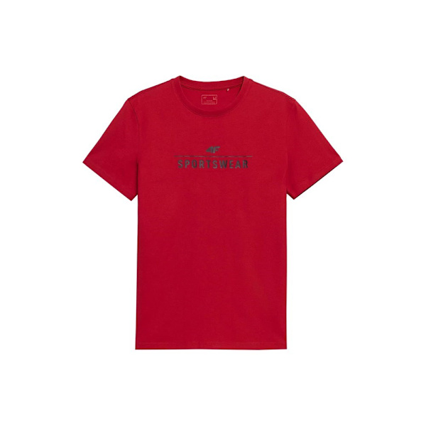 T-paidat 4F SS23TTSHM539CZERWONY Punainen 185 - 188 cm/XXL
