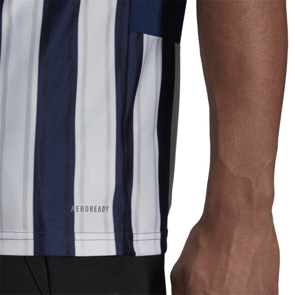 T-shirts Adidas Striped 21 Hvid,Flåde 170 - 175 cm/M