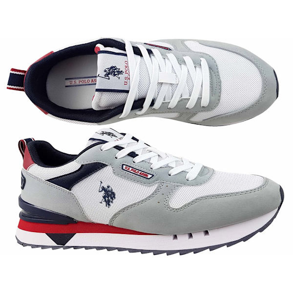 Sneakers low U.S. Polo Assn BUZZY001LGRRED02 Grå,Hvid 44