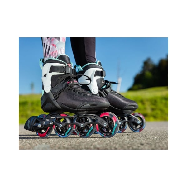 Rollerblades Powerslide Phuzion Radon 90 2022 Sort,Hvid 24,0 cm/38,0 eu/5,0 uk/7,0 us